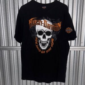 Harley-Davidson Black Graphic T-Shirt for Men